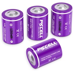 Baterias de Lítio  ER14250 1/2AA 3.6V 1200mAh - Pack de 4
