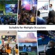 Ecrã de Projetor Portátil de 150 Polegadas 4K Full HD, Suporte 16:9