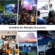 Ecrã de Projetor Portátil 120 Polegadas 4K Full HD com Suporte Duplo - Ideal para Cinema em Casa