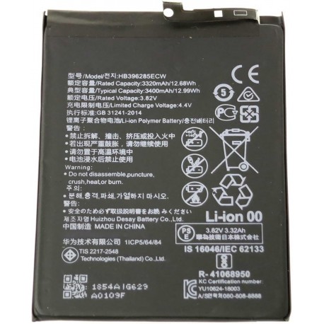 Bateria HB396285ECW 3400mAh para Huawei P20, Honor 10 V10 com Kit de Chaves de Fenda Incluído