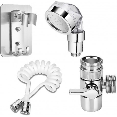 Adaptador Torneira Chuveiro com Mangueira Telescópica de 1,5 m para Lavatório ou Lava-Louça