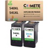 Pack de 2 cartuchos de tinta compatíveis Canon 540XL e 541XL - Preto e Cores