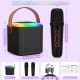 Conjunto Karaoke com 2 Microfones Sem Fios Bluetooth para Crianças com Luzes LED