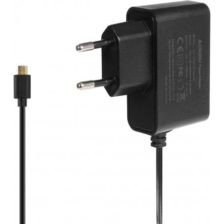 Carregador Micro USB 5V 3A Preto - Compatível com Raspberry Pi 3, Pi 2 Modelo B/B Plus, Banana Pi