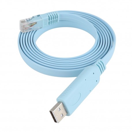 Cabo USB para Consola com Chip PL2303GT - 1,8m - RJ45 para USB-A - Alta Velocidade - 1 Mbps
