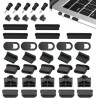 Kit 40 Tampas de Silicone para Conectores - Proteção Anti-Pó para USB, USB-C, RJ45, HDMI, SD e Outros