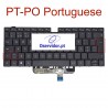 Teclado Preto PT-PT para Honor MagicBook X14 X15 Huawei MateBook WAQ9R WAQ9L