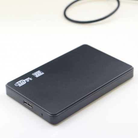 Caixa para Disco Rígido 2,5 Polegadas SATA USB 3.0 5Gbps Preto