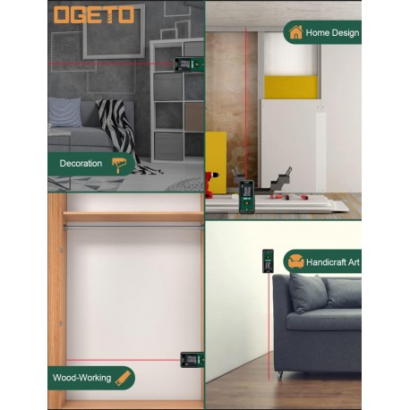 Medidor de Distância a Laser 120m - IP54 - Digital com Níveis de Bolha