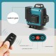 Nível Laser Autonivelante Verde 4 x 360 - Com Tripé e Controlo Remoto