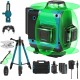 Nível Laser Autonivelante Verde 4 x 360 - Com Tripé e Controlo Remoto