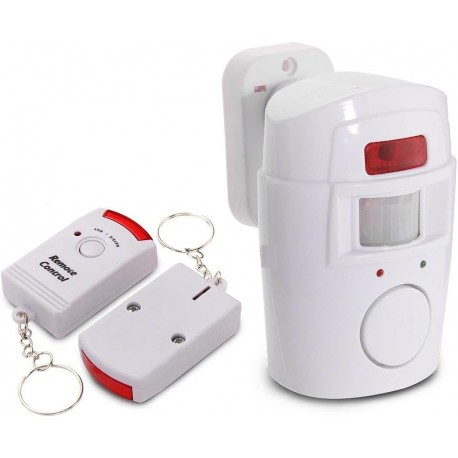 Alarme de Sensor de Movimento Infravermelhos com Controlo Remoto e Ecrã LED para Garagem ou Apartamento