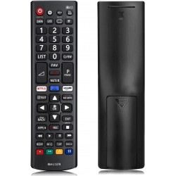 Comando universal RM-L1379 para LG Smart TV com botões de acesso rápido Netflix e Amazon sem configuração