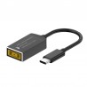 Adaptador 100W plugue quadrado Lenovo para USB C PD - conversor DC para carregamento rápido tipo C