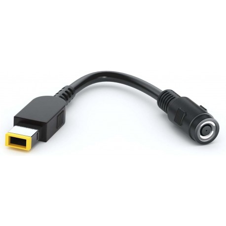 Adaptador de fonte 5.5 x 2.5 mm para conector quadrado Lenovo - compatível com ThinkPad - Yoga - IdeaPad - Flex - Helix