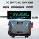 Inversor 12V para 220V-230V Onda Pura 2000W-4000W com Ecrã LCD e 2 Tomadas AC
