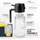 Pulverizador de Óleo 2 em 1 com Garrafa de Vidro 500 ml para Fritadeira de Ar e Cozinha