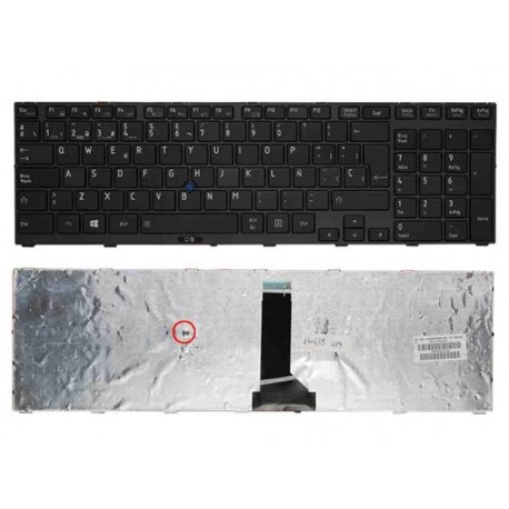 Teclado Portátil Preto para Toshiba Tecra R850 Series com PointStick Espanhol Castelhano