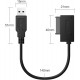 Cabo Conversor USB 2.0 para SATA Slimline 13 Pinos 35CM CD DVD ROM 6P 7P para PC e Portátil