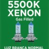 Conjunto 2 Lâmpadas Halógenas Xenon 5500K Luz Branca Normal para Automóvel