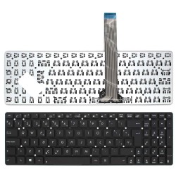 Teclado Preto Frameless Espanhol para Asus A55A -A55N -U57A -K56CA P/N 9J.N2J82.90S 0KN0-M21SP13