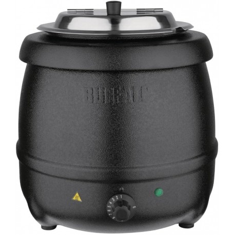 Panela / Chaleira Eléctrica para Sopa 10 Litros em Aço Inoxidável - Preta e Branca com Proteção Contra Fervura a Seco