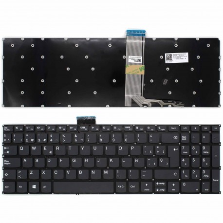 Teclado para Lenovo IdeaPad 5 15IIL05 81YK e 5 15ITL05 82FG Espanhol Preto Frameless