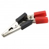Conjunto 4 Pinças de Crocodilo Isoladas 35mm com Cabo de Teste Vermelho e Preto