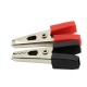 Conjunto 4 Pinças de Crocodilo Isoladas 35mm com Cabo de Teste Vermelho e Preto