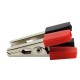 Conjunto 4 Pinças de Crocodilo Isoladas 35mm com Cabo de Teste Vermelho e Preto