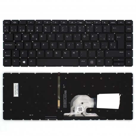 Teclado Retroiluminado para HP ProBook 440 G5 - 445 G6 - 440 G7 - 445 G7 Sem Moldura Preto Espanhol