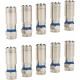 10 Conectores de Compressão F Rápida para Cabo Coaxial 7 - 7,5 mm Antena Satélite HD