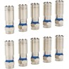 10 Conectores de Compressão F Rápida para Cabo Coaxial 7 - 7,5 mm Antena Satélite HD