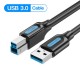 Cabo USB 3.0 de Alta Velocidade 2 m para Impressoras e Scanners Compatível com Canon, Epson, HP, ZJiang, DAC