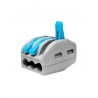 Bloco de Terminais 3 Pinos com Alavanca para Cabos 0.08 a 2.5 mm2 - Pack 3 Unidades