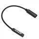 Adaptador USB-C para Surface Pro 1 e 2 com Cabo de Carga Magnético 12V 3.6A 20 cm Preto
