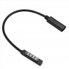 Adaptador USB-C para Surface Pro 1 e 2 com Cabo de Carga Magnético 12V 3.6A 20 cm Preto