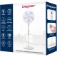 Ventoinha de Pé Silenciosa P206VEN131 com Controlo Remoto 45 cm 5 Pás Temporizador 40 W Branco