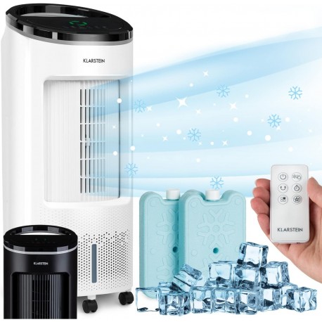 Climatizador portátil Klarstein IceWind Plus 4 em 1 65W com humidificador ventilador depósito 7L silencioso LED