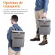 Mochila térmica 21L cinzenta com isolamento até 12 horas para alimentos e bebidas
