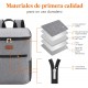 Mochila térmica 21L cinzenta com isolamento até 12 horas para alimentos e bebidas