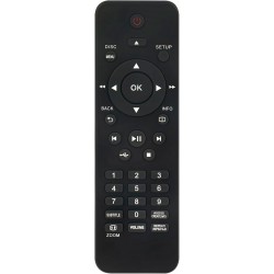 Controlo Remoto de Substituição para Philips DVP3360 DVP3350 DVP3380 DVP3560 DVP5992 DVP6620 DVP1033 e Outros