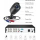 Kit de Videovigilância ZOSI 8 Câmaras 1080P com DVR 8 Canais, 2TB, Visão Noturna e Alarme de Movimento