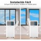 Ar condicionado portátil Cecotec ForceClima 7100 Soundless 7000 BTU 4 modos 2 velocidades LED com kit de janela