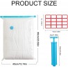 Conjunto de Sacos de Armazenamento a Vácuo 60x40cm com Bomba Manual e Etiquetas - 4 Unidades