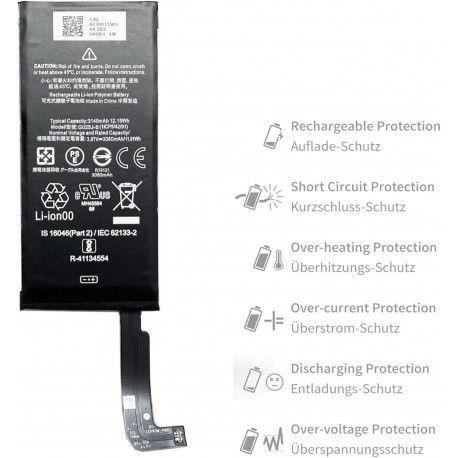 Bateria G025J-B para Google Pixel 4A 4G 5.81 com Kit de Ferramentas de Substituição