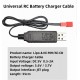 Carregador USB com conector JST para baterias 3.7V LiPo e 3.6V NiMH NiCD compatível com brinquedos RC