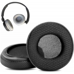 Almofadas de Substituição Compatíveis com Auscultadores JVC HA-D710 em Tecido e Couro com Espuma de Memória