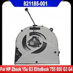 Ventoinha de refrigeração para HP Zbook 15u G3 e EliteBook 755 850 G3 G4 modelo 821185-001