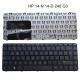 Teclado Português Preto sem Moldura para HP Pavilion 14-N 14-R 14-D 240 G2 245 G3 - Sem Retroiluminação